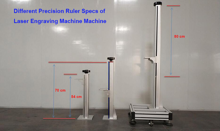 Diferentes especificaciones de la regla de la máquina de marcado de grabado láser Mactron
