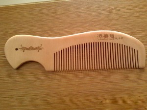 Laser Marking Engraving on Wood Comb