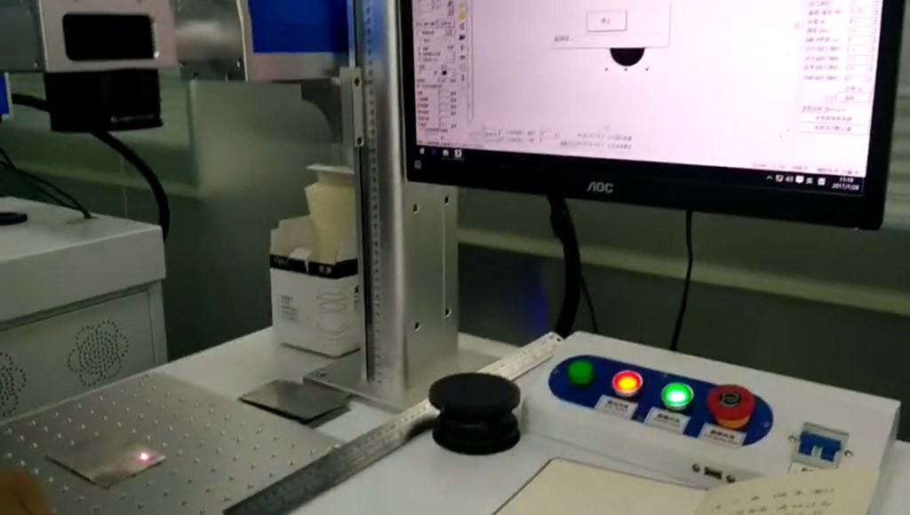 Test and adjust parameter for laser printing on metal chosen