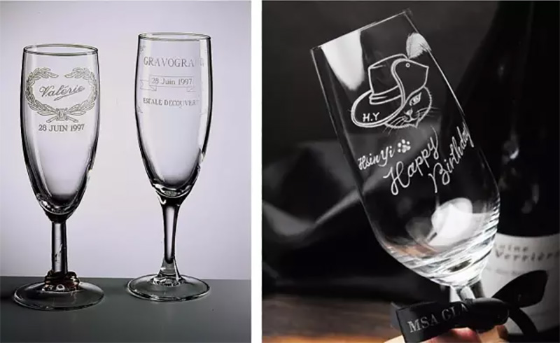 Laser Marking Engraving on Glass Bottles Laser Marking Engraving on Glass Bottles